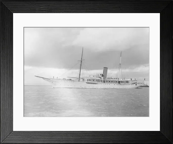 Framed Print : Steam yacht Liberty, 1914. Creator: Kirk & Sons of Cowes Framed Print : Steam yacht Liberty, 1914. Creator: Kirk & Sons of Cowes