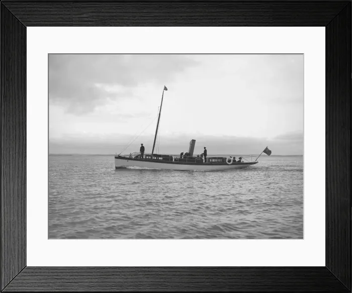 Framed Print : The steam yacht Narwhal under way, 1913. Creator: Kirk & Sons of Cowes Framed Print : The steam yacht Narwhal under way, 1913. Creator: Kirk & Sons of Cowes