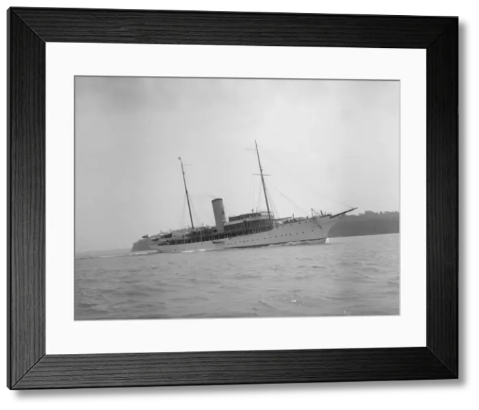 Framed Print : The 142 ton steam yacht Sapphire, 1923. Creator: Kirk & Sons of Cowes Framed Print : The 142 ton steam yacht Sapphire, 1923. Creator: Kirk & Sons of Cowes