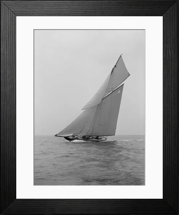 Framed Print : The beautiful 52 ft cutter Sonya sailing close-hauled, 1913. Creator: Kirk & Sons of Cowes Framed Print : The beautiful 52 ft cutter Sonya sailing close-hauled, 1913. Creator: Kirk & Sons of Cowes