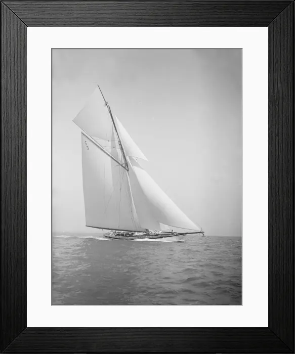 Framed Print : The 19-metre class Corona close-hauled, 1911. Creator: Kirk & Sons of Cowes Framed Print : The 19-metre class Corona close-hauled, 1911. Creator: Kirk & Sons of Cowes