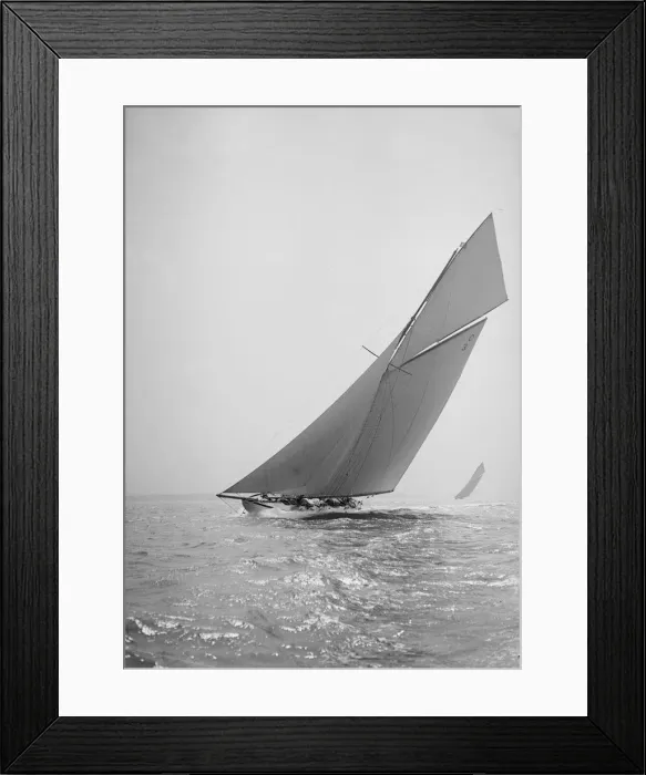 Framed Print : The 19-metre class Corona close-hauled, 1911. Creator: Kirk & Sons of Cowes Framed Print : The 19-metre class Corona close-hauled, 1911. Creator: Kirk & Sons of Cowes
