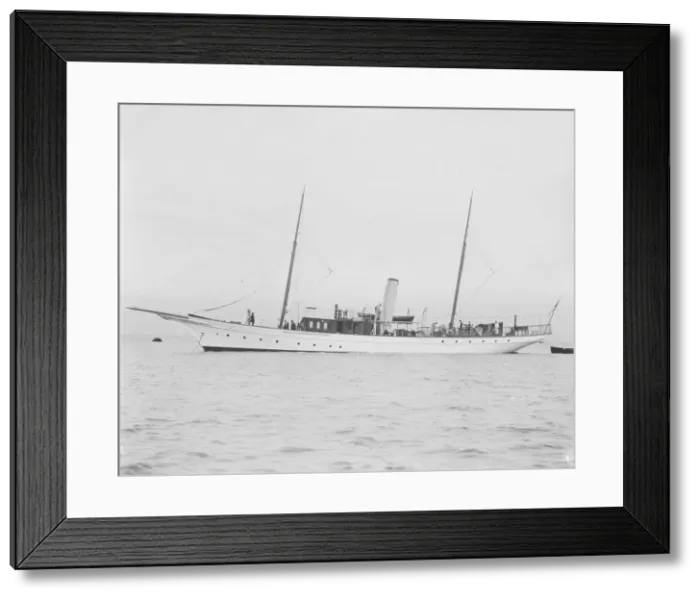 Framed Print : The steam yacht Branwyn at anchor. Creator: Kirk & Sons of Cowes Framed Print : The steam yacht Branwyn at anchor. Creator: Kirk & Sons of Cowes