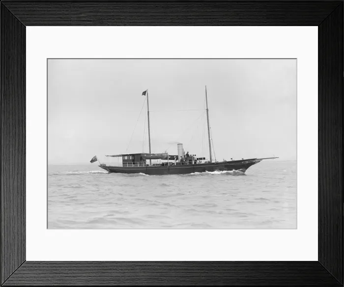 Framed Print : A steam yacht under way, 1913. Creator: Kirk & Sons of Cowes Framed Print : A steam yacht under way, 1913. Creator: Kirk & Sons of Cowes