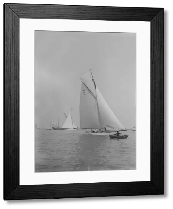 Framed Print : The 8 Metre Class The Truant (H12) sailing close-hauled. Creator: Kirk & Sons of Cowes Framed Print : The 8 Metre Class The Truant (H12) sailing close-hauled. Creator: Kirk & Sons of Cowes