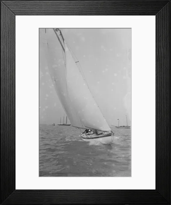 Framed Print : The 7 Metre Ginerva (K7) under sail. Creator: Kirk & Sons of Cowes Framed Print : The 7 Metre Ginerva (K7) under sail. Creator: Kirk & Sons of Cowes