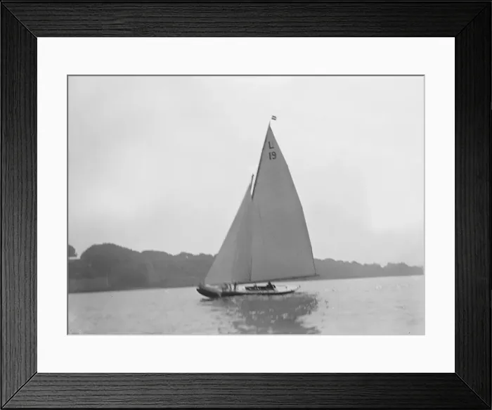 Framed Print : The 6 Metre Class Sioma (L19) helmed by A Maudsley Esq. Creator: Kirk & Sons of Cowes Framed Print : The 6 Metre Class Sioma (L19) helmed by A Maudsley Esq. Creator: Kirk & Sons of Cowes