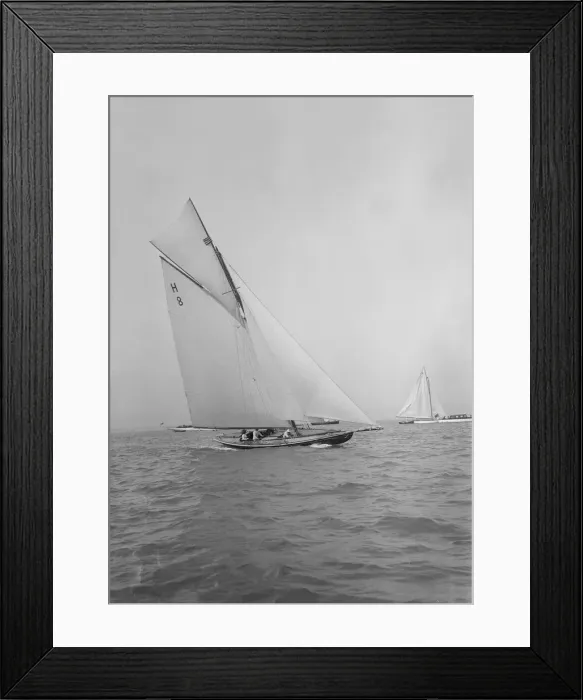 Framed Print : Mrs GA Shenley at the helm of the 8 Metre class Spero (H8). Creator: Kirk & Sons of Cowes Framed Print : Mrs GA Shenley at the helm of the 8 Metre class Spero (H8). Creator: Kirk & Sons of Cowes