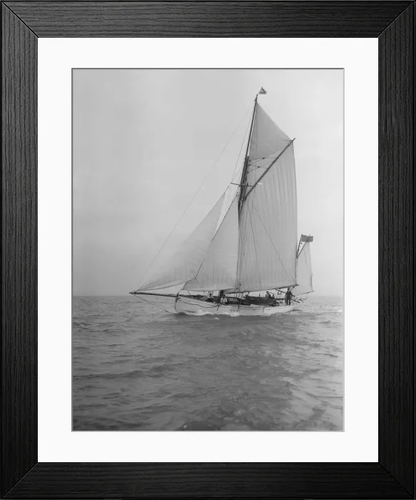 Framed Print : The yawl Colleen under way, 1912. Creator: Kirk & Sons of Cowes Framed Print : The yawl Colleen under way, 1912. Creator: Kirk & Sons of Cowes