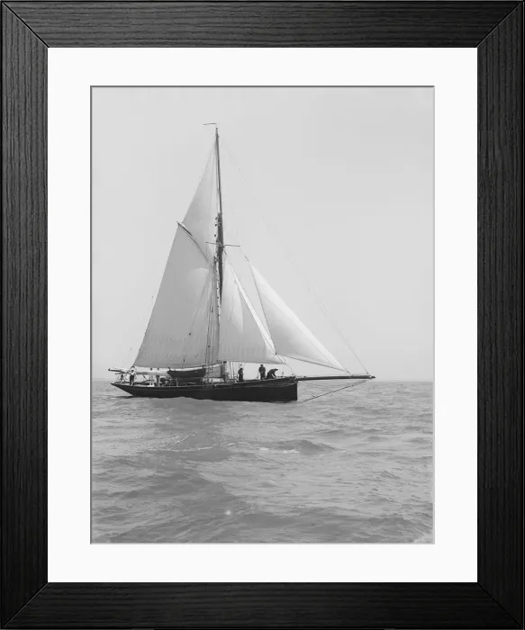 Framed Print : The cutter Monara under sail, 1914. Creator: Kirk & Sons of Cowes Framed Print : The cutter Monara under sail, 1914. Creator: Kirk & Sons of Cowes