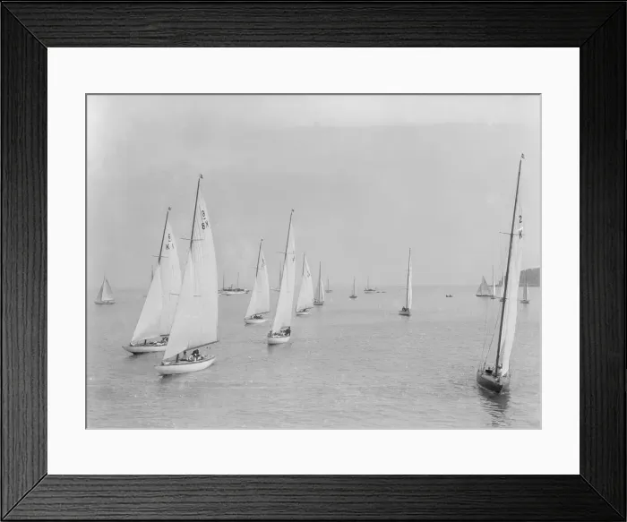 Framed Print : International 6 Metres class racing at Cowes. Creator: Kirk & Sons of Cowes