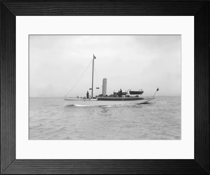 Framed Print : The steam yacht Ladybird under way, 1912. Creator: Kirk & Sons of Cowes Framed Print : The steam yacht Ladybird under way, 1912. Creator: Kirk & Sons of Cowes