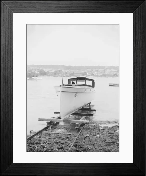 Framed Print : Wolseley motor launch on slipway, 1914. Creator: Kirk & Sons of Cowes Framed Print : Wolseley motor launch on slipway, 1914. Creator: Kirk & Sons of Cowes