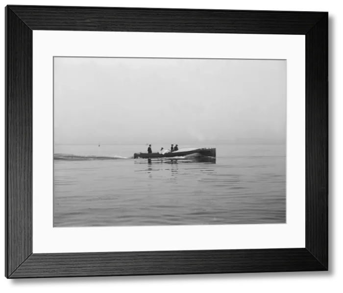 Framed Print : Admiralty motor launch under way, 1914. Creator: Kirk & Sons of Cowes Framed Print : Admiralty motor launch under way, 1914. Creator: Kirk & Sons of Cowes