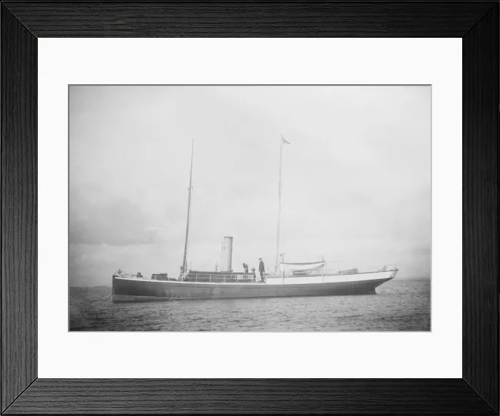 Framed Print : The steam yacht Violet at anchor. Creator: Kirk & Sons of Cowes Framed Print : The steam yacht Violet at anchor. Creator: Kirk & Sons of Cowes