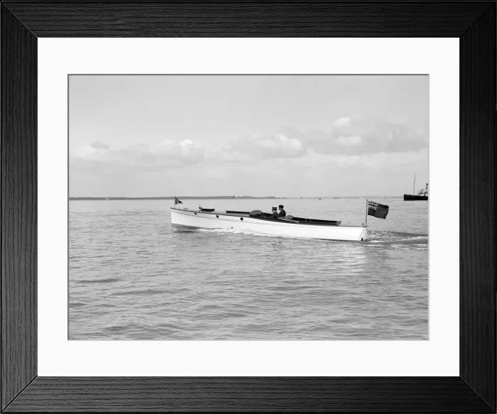 Framed Print : The motor launch Wendy under way, 1913. Creator: Kirk & Sons of Cowes Framed Print : The motor launch Wendy under way, 1913. Creator: Kirk & Sons of Cowes