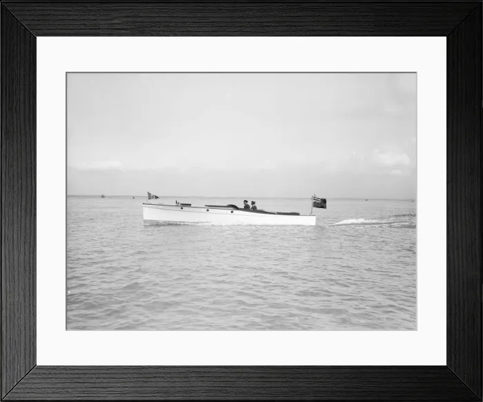 Framed Print : The motor launch Wendy under way, 1913. Creator: Kirk & Sons of Cowes Framed Print : The motor launch Wendy under way, 1913. Creator: Kirk & Sons of Cowes