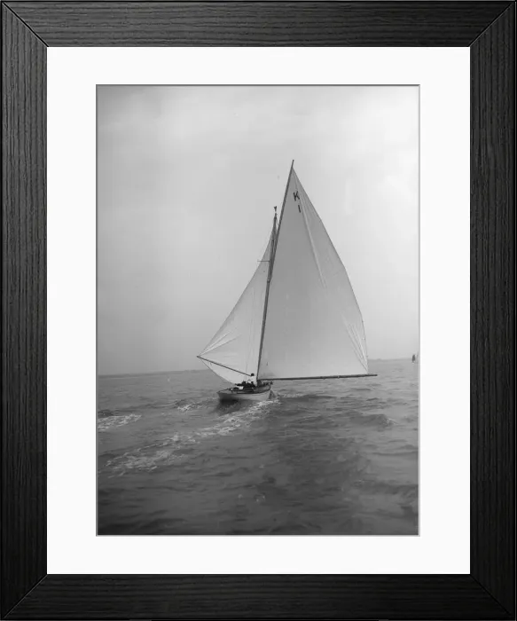 Framed Print : The 7 Metre Marsinah (K1) sailing with spinnaker, 1912. Creator: Kirk & Sons of Cowes Framed Print : The 7 Metre Marsinah (K1) sailing with spinnaker, 1912. Creator: Kirk & Sons of Cowes