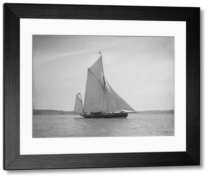 Framed Print : The 95 ft yawl Artemis sailing close-hauled, 1911. Creator: Kirk & Sons of Cowes Framed Print : The 95 ft yawl Artemis sailing close-hauled, 1911. Creator: Kirk & Sons of Cowes