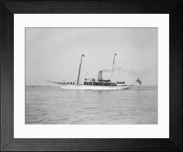 Framed Print : The steam yacht Majista, 1911. Creator: Kirk & Sons of Cowes Framed Print : The steam yacht Majista, 1911. Creator: Kirk & Sons of Cowes