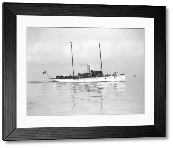 Framed Print : The steam yacht Sheilah, 1911. Creator: Kirk & Sons of Cowes Framed Print : The steam yacht Sheilah, 1911. Creator: Kirk & Sons of Cowes