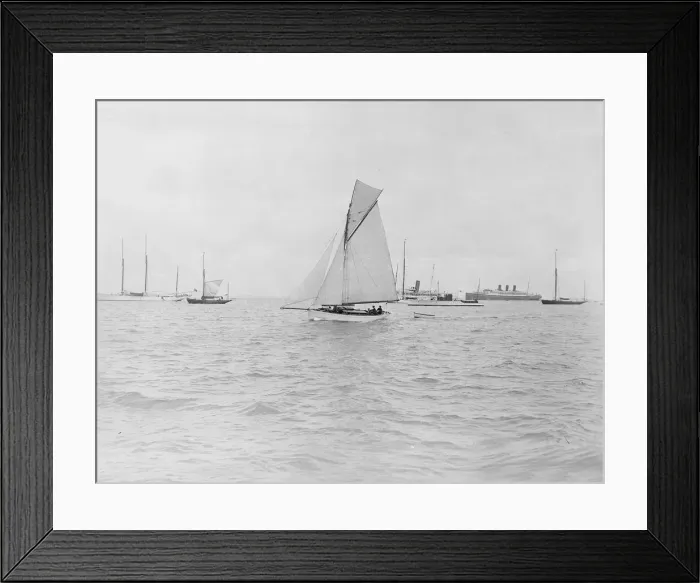 Framed Print : The gaff cutter Wigeon under sail, 1910. Creator: Kirk & Sons of Cowes Framed Print : The gaff cutter Wigeon under sail, 1910. Creator: Kirk & Sons of Cowes