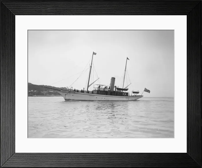 Framed Print : The steam yacht Majista, 1911. Creator: Kirk & Sons of Cowes Framed Print : The steam yacht Majista, 1911. Creator: Kirk & Sons of Cowes