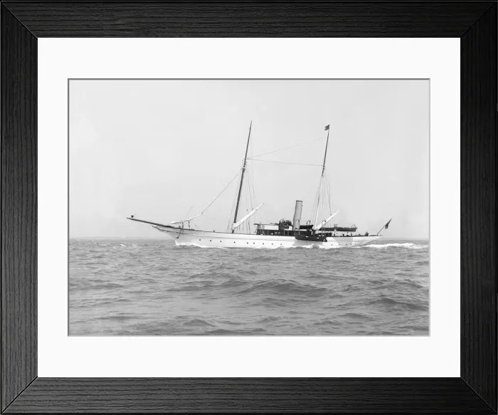 Framed Print : The steam yacht Winifred under way, 1914. Creator: Kirk & Sons of Cowes Framed Print : The steam yacht Winifred under way, 1914. Creator: Kirk & Sons of Cowes
