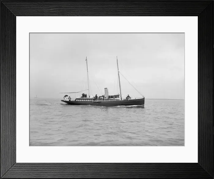Framed Print : The steam yacht Volage under way, 1913. Creator: Kirk & Sons of Cowes Framed Print : The steam yacht Volage under way, 1913. Creator: Kirk & Sons of Cowes