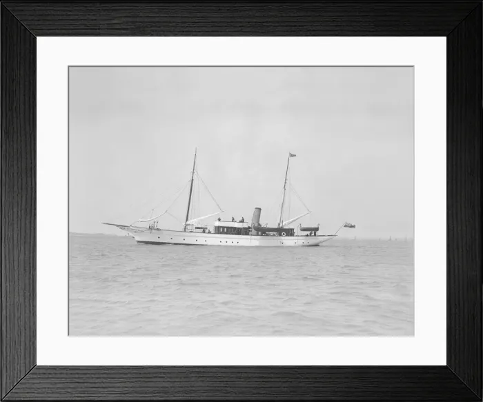 Framed Print : The steam yacht Titania under way, 1911. Creator: Kirk & Sons of Cowes Framed Print : The steam yacht Titania under way, 1911. Creator: Kirk & Sons of Cowes