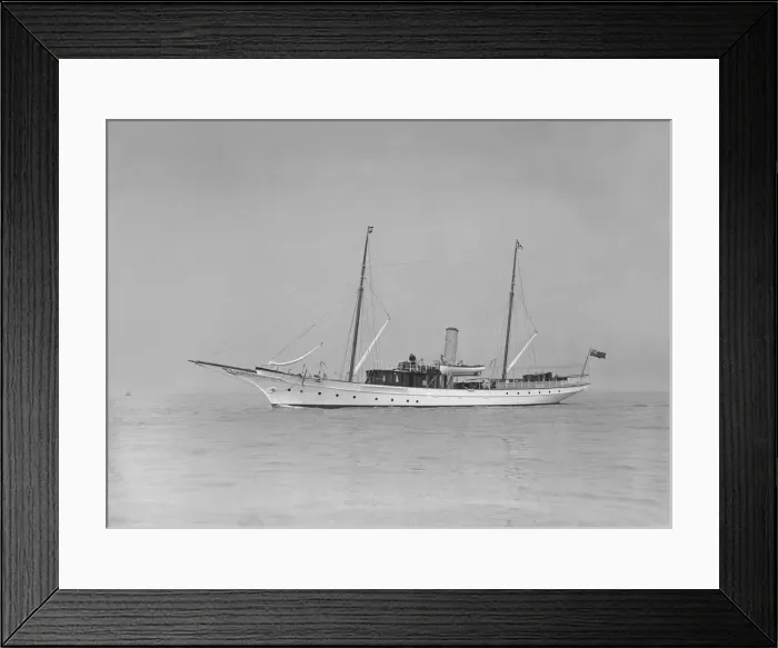 Framed Print : The steam yacht Branwyn under way, 1911. Creator: Kirk & Sons of Cowes Framed Print : The steam yacht Branwyn under way, 1911. Creator: Kirk & Sons of Cowes