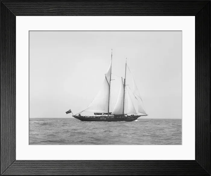 Framed Print : The schooner Hinemoa underway, 1914. Creator: Kirk & Sons of Cowes Framed Print : The schooner Hinemoa underway, 1914. Creator: Kirk & Sons of Cowes