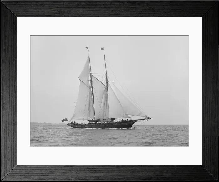 Framed Print : The schooner Hinemoa underway, 1914. Creator: Kirk & Sons of Cowes Framed Print : The schooner Hinemoa underway, 1914. Creator: Kirk & Sons of Cowes