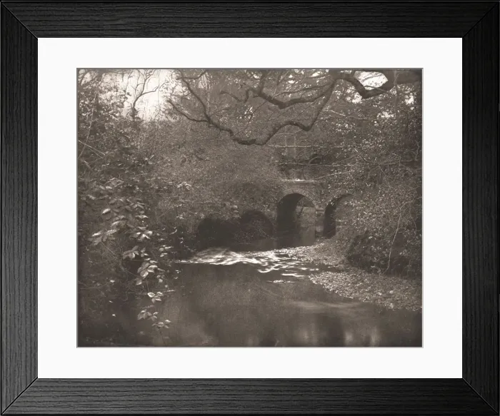 Framed Print : Brook and bridge in the New Forest, Hampshire, 1894. Creator: Unknown Framed Print : Brook and bridge in the New Forest, Hampshire, 1894. Creator: Unknown