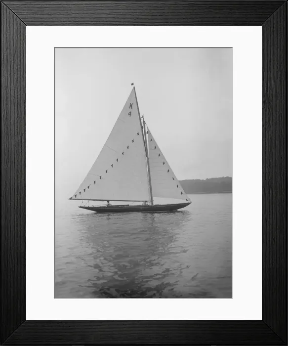 Framed Print : Anitra dressed with flags, 1912. Creator: Kirk & Sons of Cowes Framed Print : Anitra dressed with flags, 1912. Creator: Kirk & Sons of Cowes