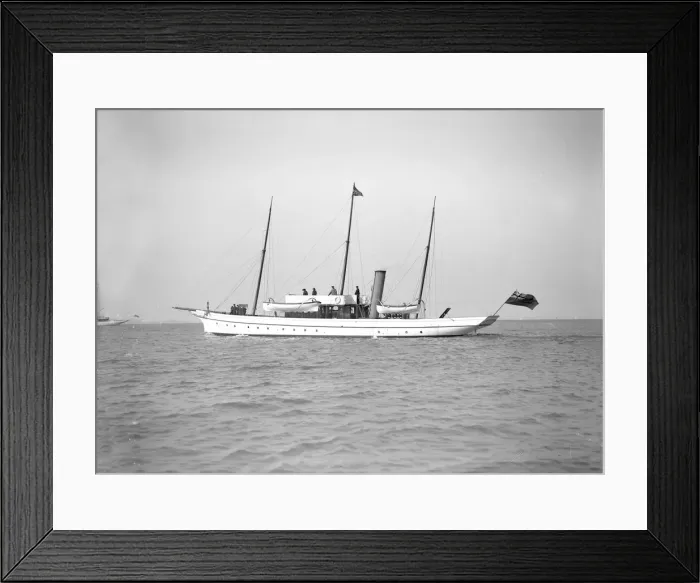Framed Print : The steam yacht Sea Snake 1911. Creator: Kirk & Sons of Cowes