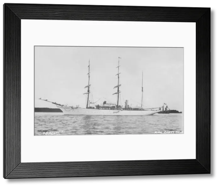 Framed Print : The three masted auxiliary barque Apache. Creator: Kirk & Sons of Cowes Framed Print : The three masted auxiliary barque Apache. Creator: Kirk & Sons of Cowes