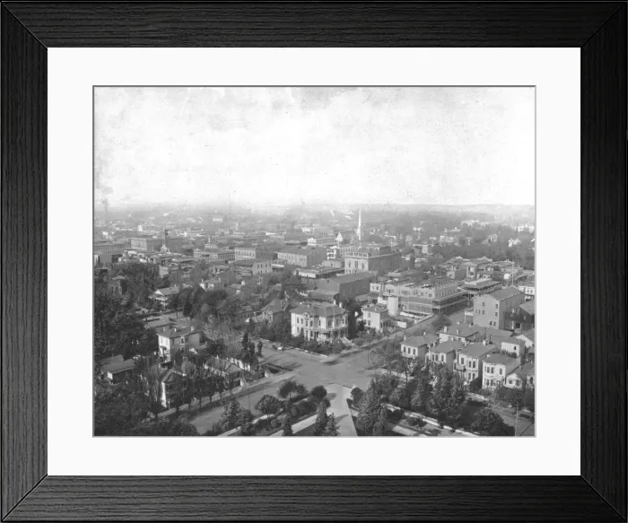Framed Print : Sacramento, California, from the Dome of the Capitol, USA, c1900. Creator: Unknown Framed Print : Sacramento, California, from the Dome of the Capitol, USA, c1900. Creator: Unknown