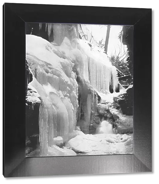 Rainbow Falls in Winter, Watkins Glen, New York State, USA, c1900. Creator: Unknown