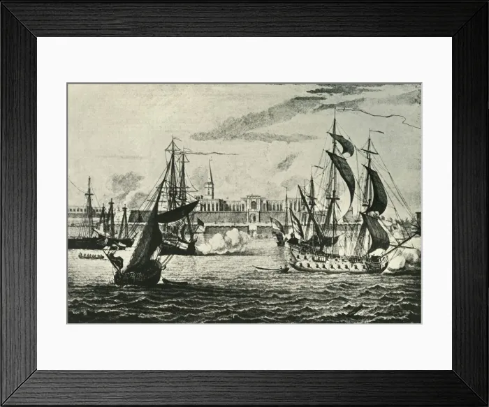 Framed Print : Old Fort William, from the River (1736), 1925. Creator: Unknown Framed Print : Old Fort William, from the River (1736), 1925. Creator: Unknown
