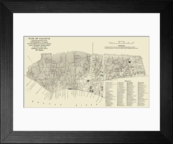 Framed Print : Plan of Calcutta, 1925. Creator: Unknown Framed Print : Plan of Calcutta, 1925. Creator: Unknown