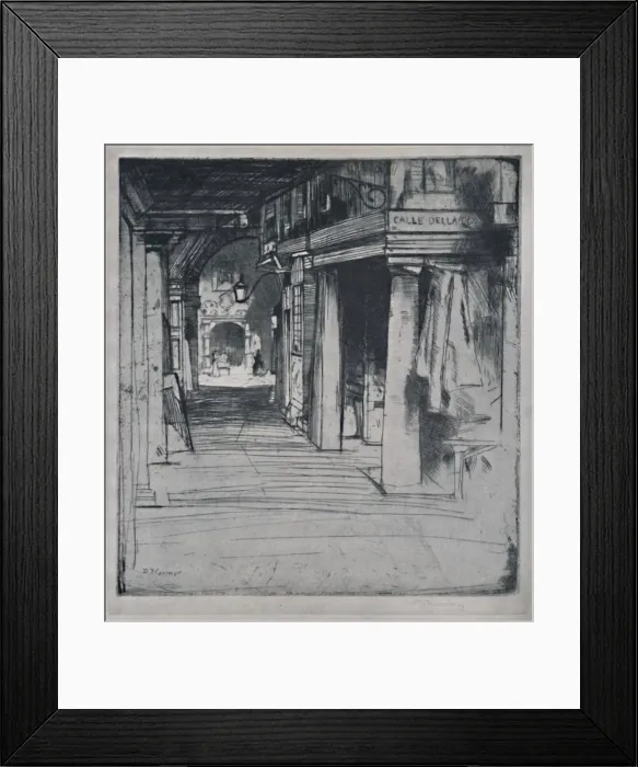Framed Print : Calle Della Donna, c1900, (1925). Creator: David Young Cameron Framed Print : Calle Della Donna, c1900, (1925). Creator: David Young Cameron