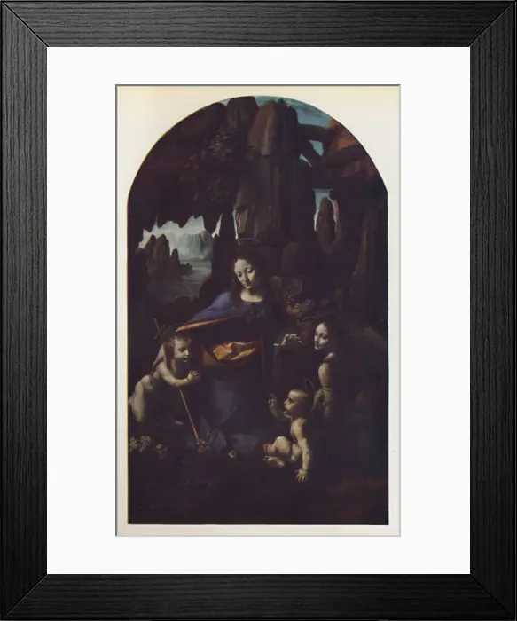 Framed Print : The Virgin of the Rocks, c1508, (c1950). Creator: Leonardo da Vinci Framed Print : The Virgin of the Rocks, c1508, (c1950). Creator: Leonardo da Vinci