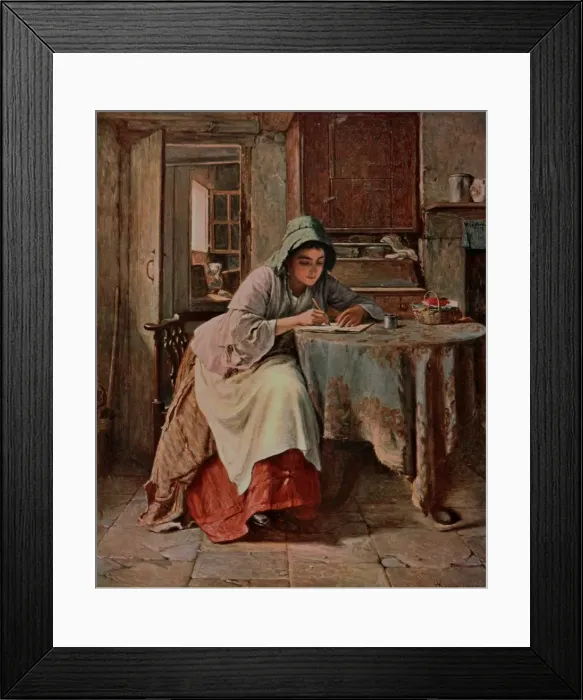 Framed Print : Katies Letter, 1875, (c1902). Creator: Unknown Framed Print : Katies Letter, 1875, (c1902). Creator: Unknown