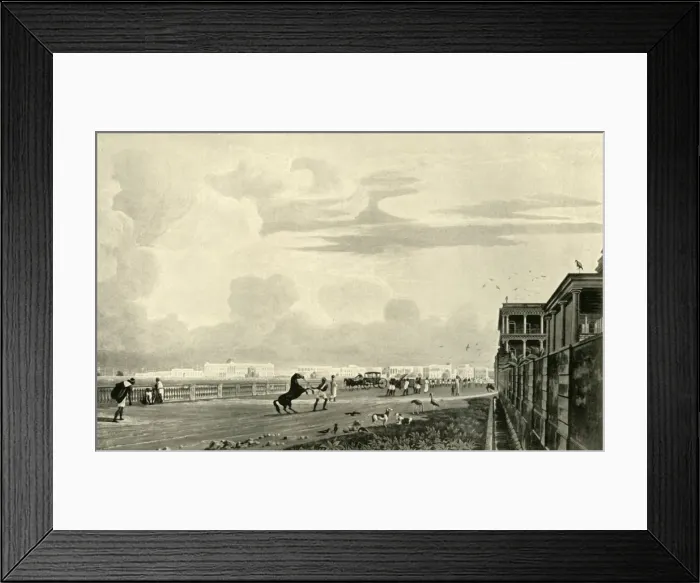 Framed Print : Government House, from Chowringhee, 1820, (1925). Creator: Unknown Framed Print : Government House, from Chowringhee, 1820, (1925). Creator: Unknown