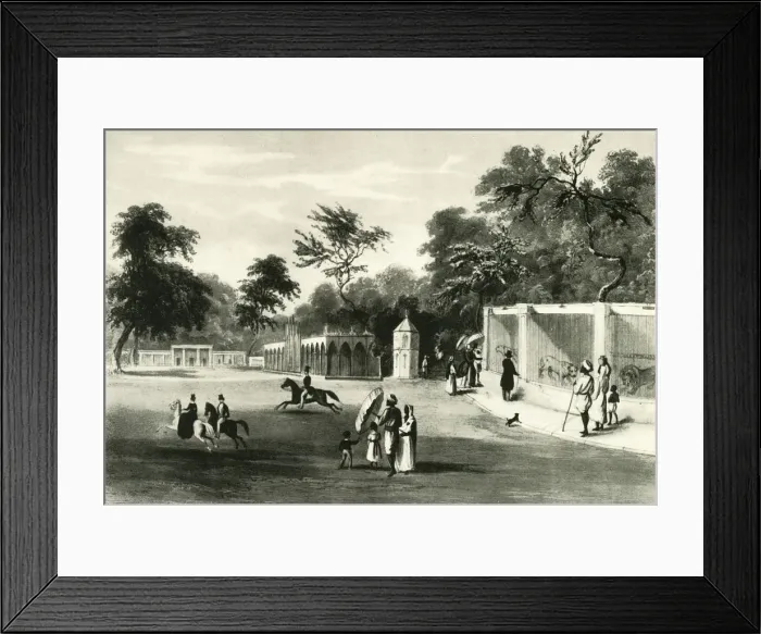 Framed Print : The Menagerie in Barrackpore Park, 1820, (1925). Creator: Unknown Framed Print : The Menagerie in Barrackpore Park, 1820, (1925). Creator: Unknown
