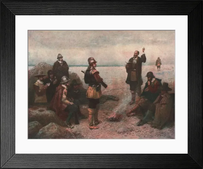 Framed Print : The Pilgrim Fathers, c1869, (c1902). Creator: Unknown Framed Print : The Pilgrim Fathers, c1869, (c1902). Creator: Unknown