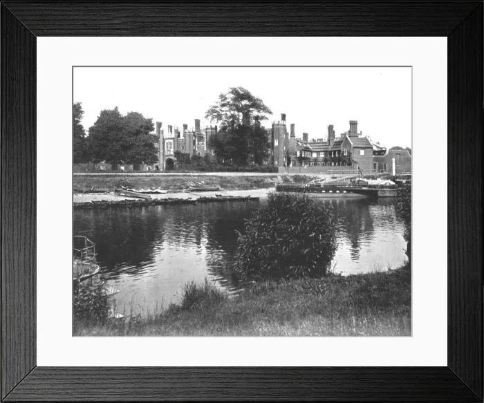 Framed Print : The Bankside at Hampton Court, Richmond, London, 1894. Creator: Unknown Framed Print : The Bankside at Hampton Court, Richmond, London, 1894. Creator: Unknown