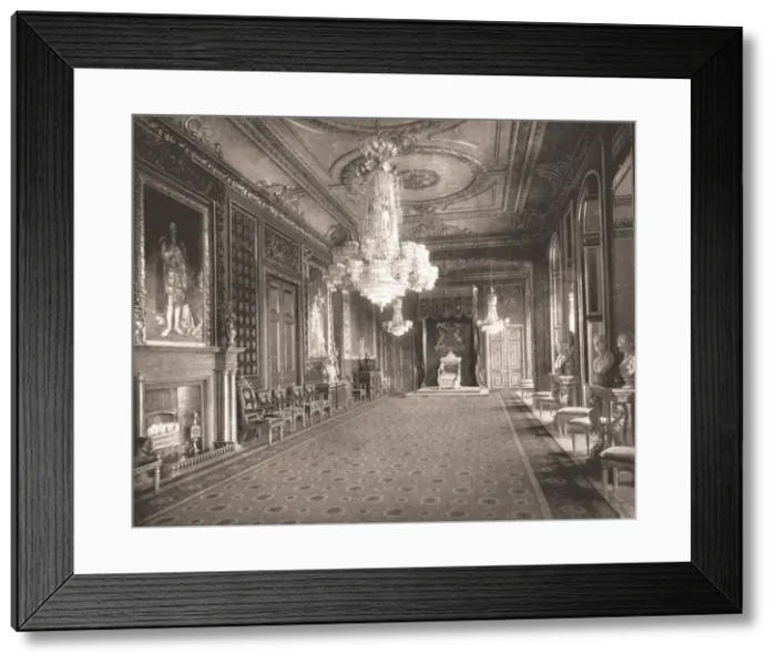 Framed Print : The Throne Room, Windsor Castle, Berkshire, 1894. Creator: Unknown