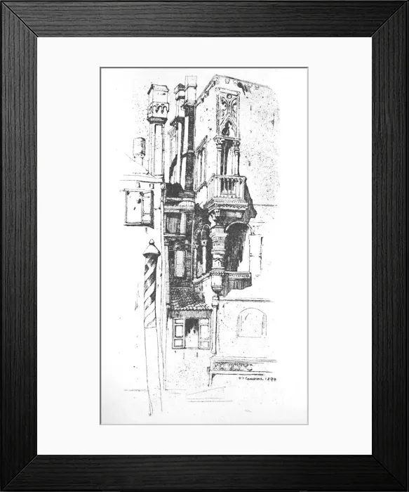 Framed Print : Tintorettos House, c1894, (1925). Creator: David Young Cameron Framed Print : Tintorettos House, c1894, (1925). Creator: David Young Cameron